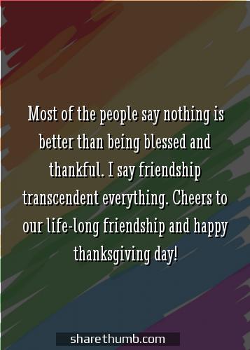 wishing friends a happy thanksgiving